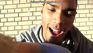 Teen threesome sex on balcony outdoor public pickup