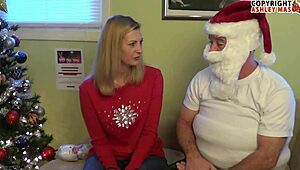 Bad Ashley in Christmas Costume Blowjob