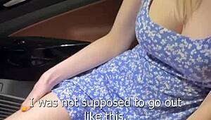 Hey, wanna see me bang this busty blonde in a car?