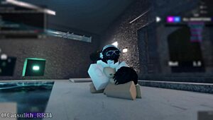 Alone in the pool with shy girl turns into rough fuck and cumshot.