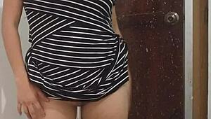 Watch sexy stepmother dance and flash her ass before the wedding?