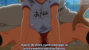 this brunette gets gangbanged by the group