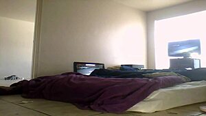 In the hood, a thick ebony milf strips naked on the street.