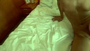 Stunning blonde beauty takes a massive cock deep in a hotel room