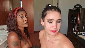 Spitting hard on that white trash face!