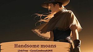 Intriguing sounds of handsome friend moaning during solo orgasm session