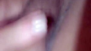 Chubby brazilian cleans vibrator and cums more 😏