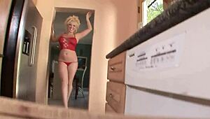 yo, banging this hot milf housewife in kitchen pov