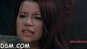 Bound Girl Gets Rough Fucking And Ball Licking