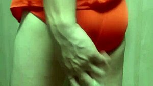 Japanese Girl in Swimsuit Forced to Take Huge Anal Plug