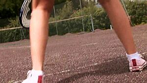 Tennis Girl Claudia Rossi Solo Masturbates With Dildo In Uniform