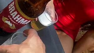 Brazilian Beauty Flirts in Public Bar with Married Man