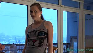 busty bdsm pornstar stacy cruz gets punished for laziness with nude whipping in garage