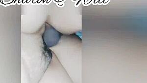 Sneaking Into Neighbor's Pussy While Husband Travels Away