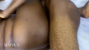 Intense Hardcore Sex With Big Ass Ebony Step Sister's Monster Cock In Doggystyle And Riding