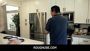 Rough teen girlfriend gets used hard in taboo fantasy.