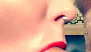 Milf demands more spit for sloppy deepthroat blowjob