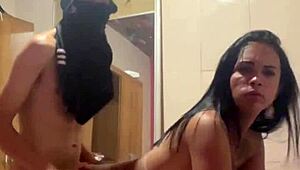 He came to deliver food and stayed for more with the brunette trans