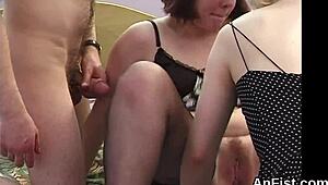 Slutty lesbian peaches are casually stretching and fisting anals while licking ass