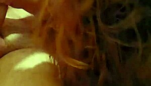 sexy redhead deepthroats cock with teasing ball licking