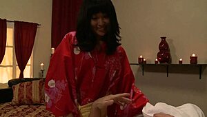 Yuki Mori begs for that big American cock while bending over.