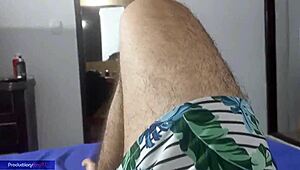 my latina stepsister and i got excited alone in cabin, started touching.