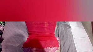 Suggestive Crossdressing Transsexual in Amateur Anal Action