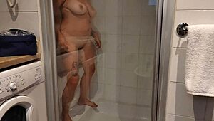 tanned stepsister in sharm el sheikh hotel bathroom