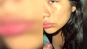 peruvian woman gives oral for cumshot tip