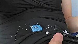 Trans girlfriend dildos her fat ass and cums!