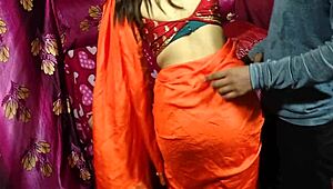 cute saree bhabhi gets wild with devar for rough hard anal after ice massage