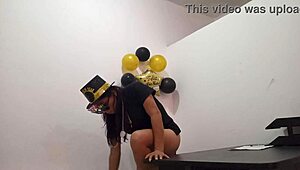 Feeling Aroused In The Office With Butt Plug