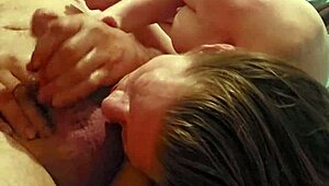 sexy redhead deepthroats cock with teasing ball licking