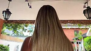 This tiny petite Latina teen rides hard in rough outdoor action