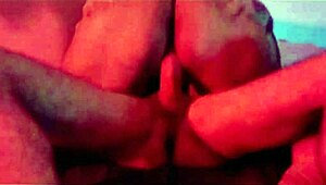 Naughty Brazilian Girl Does Bareback Orgy With Four Friends To Funk Music And Red Lights