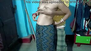 Indian Bengali Sexy Bhabhi in Blue Suit Gets Hard Anal Doggy Fuck