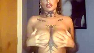 big titty goth girl fingers her pussy hard while she cums in this scottish british anal scene