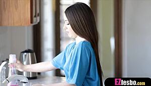 Hot milf wife tries her first lesbian experience with teen