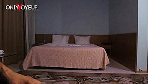 Homemade Voyeur Captures After-Party Hotel Fuck With Horny Brunette Riding