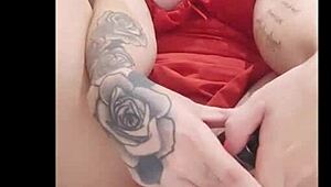 Slut Spread On Bathroom Floor Fucks Her Pussy