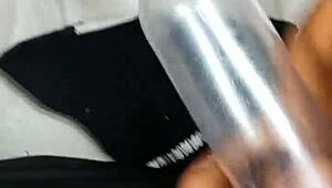 beautiful black teen 18+ performs sloppy blowjob.