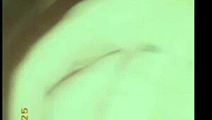 Chubby teen slut from Tinder masturbates her wet pussy solo.