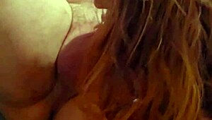 sexy redhead deepthroats cock with teasing ball licking