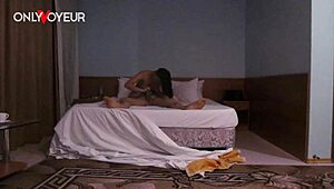 Homemade Voyeur Captures After-Party Hotel Fuck With Horny Brunette Riding