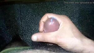 Fast masturbation with big cock leading to cumshot