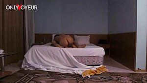 Homemade Voyeur Captures After-Party Hotel Fuck With Horny Brunette Riding
