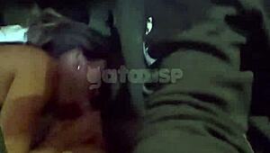 wife fucks guy in car while cuckold drives