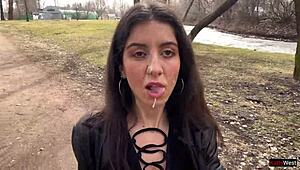 i wanna stroll in the park with cum all over my face… so hot! 😜