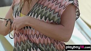 Naked Czech Lesbian Milf Anetta Keys and Teen GF Emily Rise Sunbathing 😎