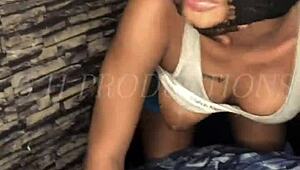 Ghetto girl Lill Shorty GH gets fucked quickly in missionary, left with dripping pussy.